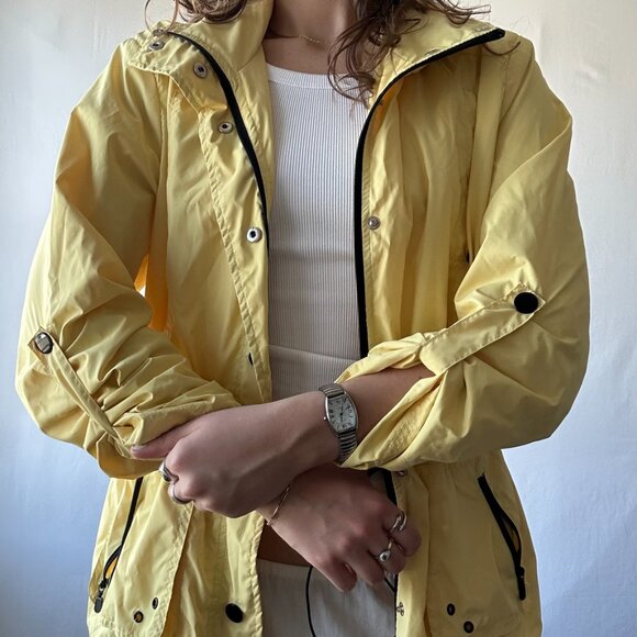 Midi Yellow Rain Coat - Picture 5 of 9